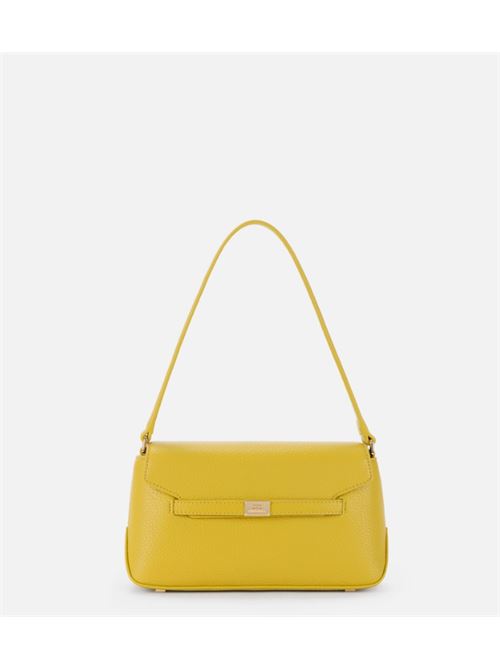 BORSA A SPALLA CON PLACCA LOGO ELISABETTA FRANCHI | BS01A51E2DC6 CURRY